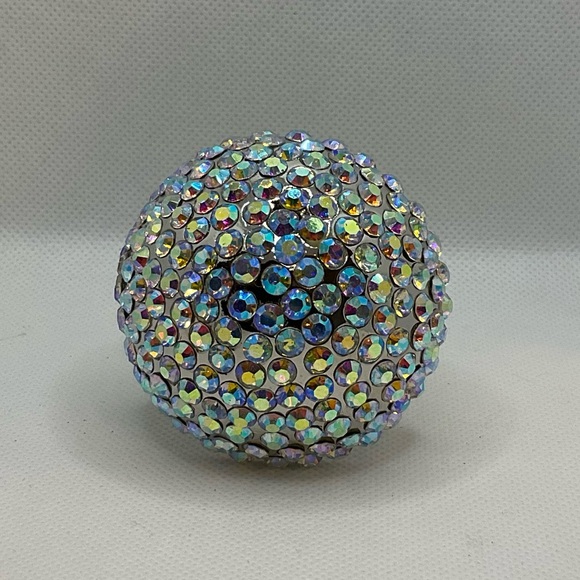 Objet D’ Art #79 Whimsical Magic Mushroom Metal Jeweled Enameled Trinket Box - Picture 3 of 5